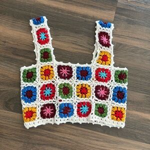 Colorful Knit Crop Top